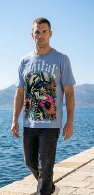 GSTR Digital Skull VR Graphic T-Shirt 2XL